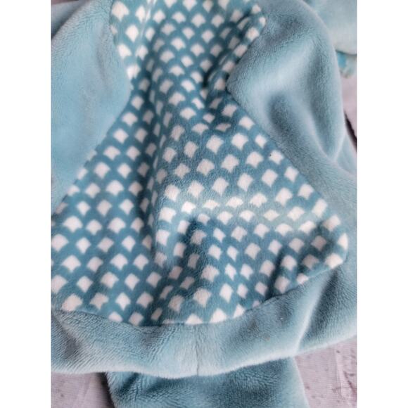 Douglas Baby Dragon Teether Plush Stuffed Animal Toy Security Blanket Blue Sleep - Picture 2 of 7